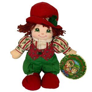 Holly Mine Sweet Christmas Kids 14 inch Soft Rag Doll Vintage 1994 Red & Green